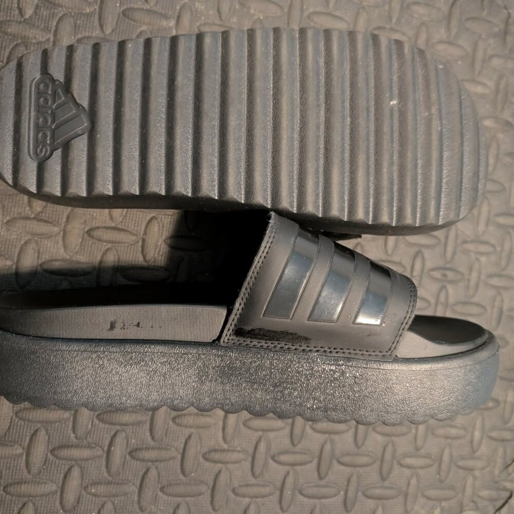 Adidas platform sandals slides